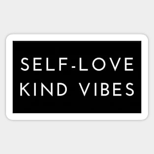 Self Love + Kind Vibes WHT Sticker